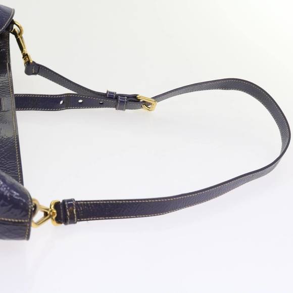 PRADA Hand Bag Enamel 2way Purple Auth 56587 - Picture 15 of 16